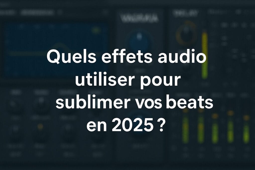 Image de couverture avec fond MAO et texte centré : “Quels effets audio utiliser pour sublimer vos beats en 2025 ?”