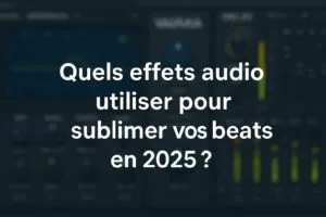 Image de couverture avec fond MAO et texte centré : “Quels effets audio utiliser pour sublimer vos beats en 2025 ?”